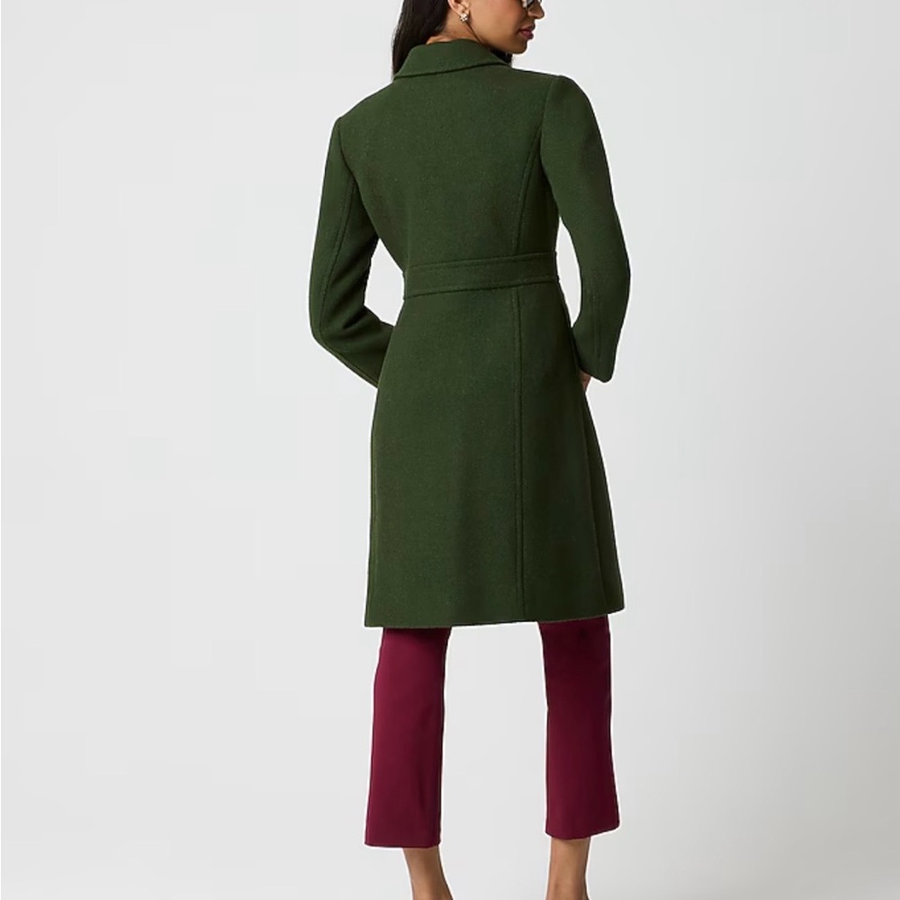 J. Crew Olive Green Wool Pea Coat - Picture 2 of 4